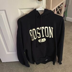 Navy Brandy Melville Boston hoodie